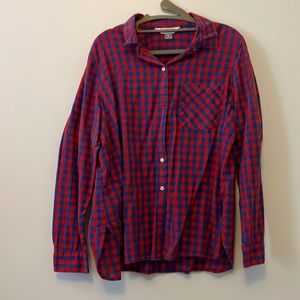 Blue & red check Old Navy button up. Size XL